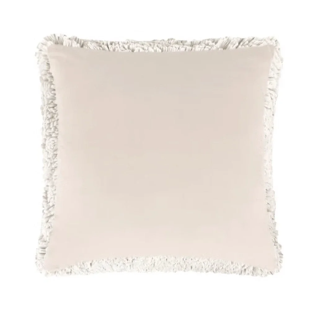 Monarch Faux Fur Decroative Pillow Covers 2 Pack Ivory 20x20 StudioChic New